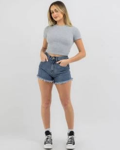 Basic Rib Baby Tee -Mooloola Apparel Store 20339939 12 BK XL