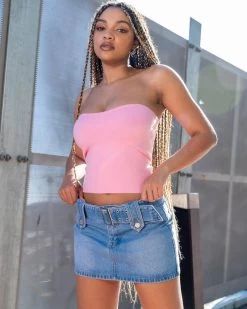 Autumn Knit Tube Top