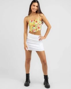 Summer Flowers Corset Top -Mooloola Apparel Store 20350046 01 BK XL