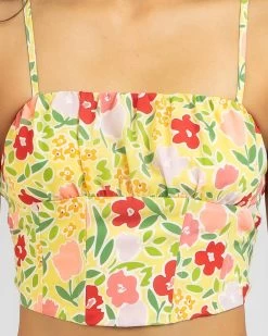 Summer Flowers Corset Top -Mooloola Apparel Store 20350046 01 RT XL