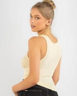 Basic Scoop Neck Rib Tank Top -Mooloola Apparel Store 20355231 03 LT XL