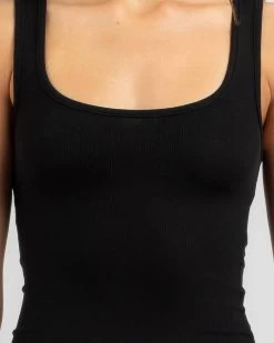 Basic Scoop Neck Rib Tank Top -Mooloola Apparel Store 20355231 04 RT XL