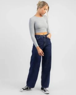 Basic Rib Long Sleeve Top -Mooloola Apparel Store 20355332 05 BK XL