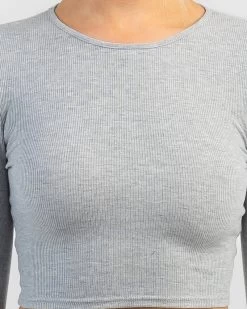 Basic Rib Long Sleeve Top -Mooloola Apparel Store 20355332 05 RT XL