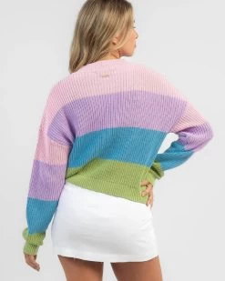Gelato Stripe Crew Neck Knit Jumper -Mooloola Apparel Store 20356364 01 LT XL