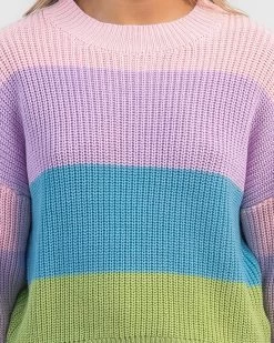 Gelato Stripe Crew Neck Knit Jumper -Mooloola Apparel Store 20356364 01 RT XL
