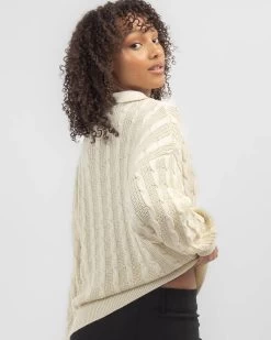 Judy Half Zip Collared Cable Knit Jumper -Mooloola Apparel Store 20356950 01 LT XL