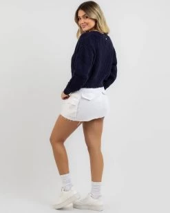 Debate Team Cable Knit Cardigan 7 Debate Team Cable Knit Cardigan -Mooloola Apparel Store 20356958 01 BK XL