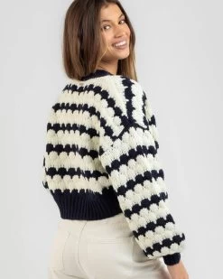 Top Of The Class Stripe Knit Cardigan -Mooloola Apparel Store 20356959 01 LT XL