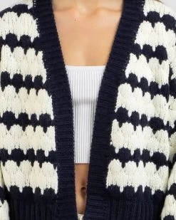 Top Of The Class Stripe Knit Cardigan -Mooloola Apparel Store 20356959 01 RT XL