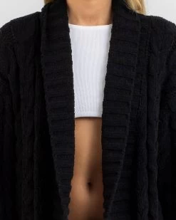 Vogue Longline Cable Knit Cardigan -Mooloola Apparel Store 20356961 02 RT XL
