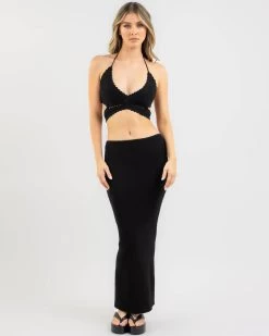 Martha Crochet Halter Top -Mooloola Apparel Store 20363546 02 BK XL