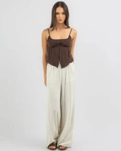 Hillary Split Cami Top -Mooloola Apparel Store 20364339 03 BK XL