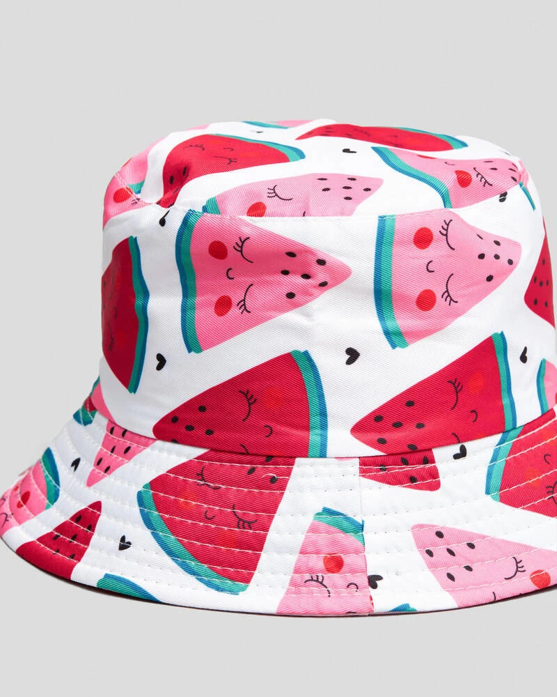 Toddlers' Watermelon Reversible Bucket Hat 6 Toddlers' Watermelon Reversible Bucket Hat - Image 4