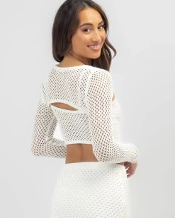 Taylah Long Sleeve Crochet Shrug -Mooloola Apparel Store 20367976 01 TP XL